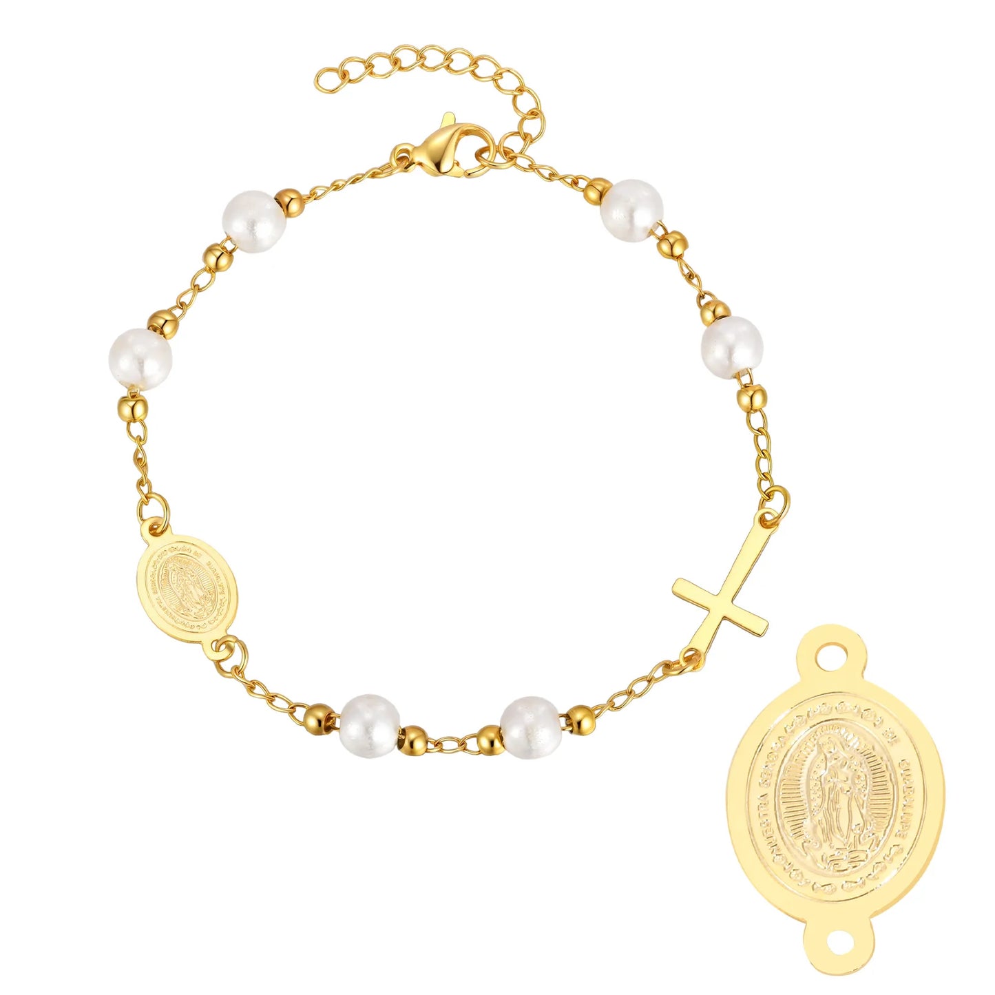 Bracelet croix chrétienne femme