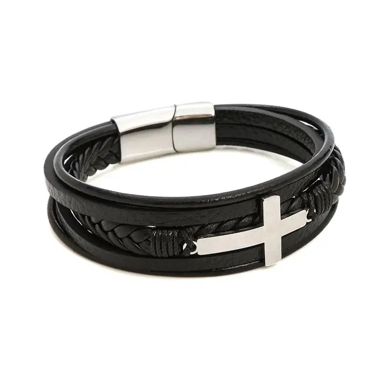 Bracelet croix homme