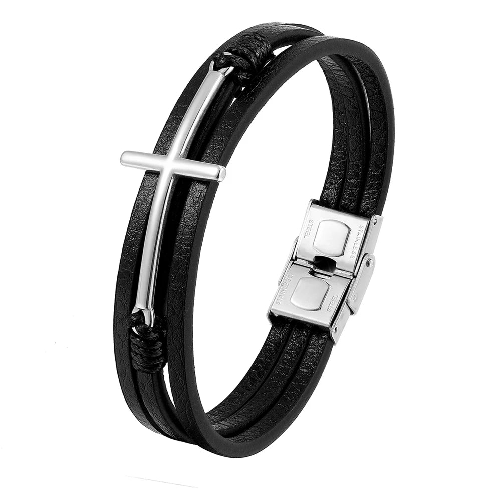 Bracelet croix homme