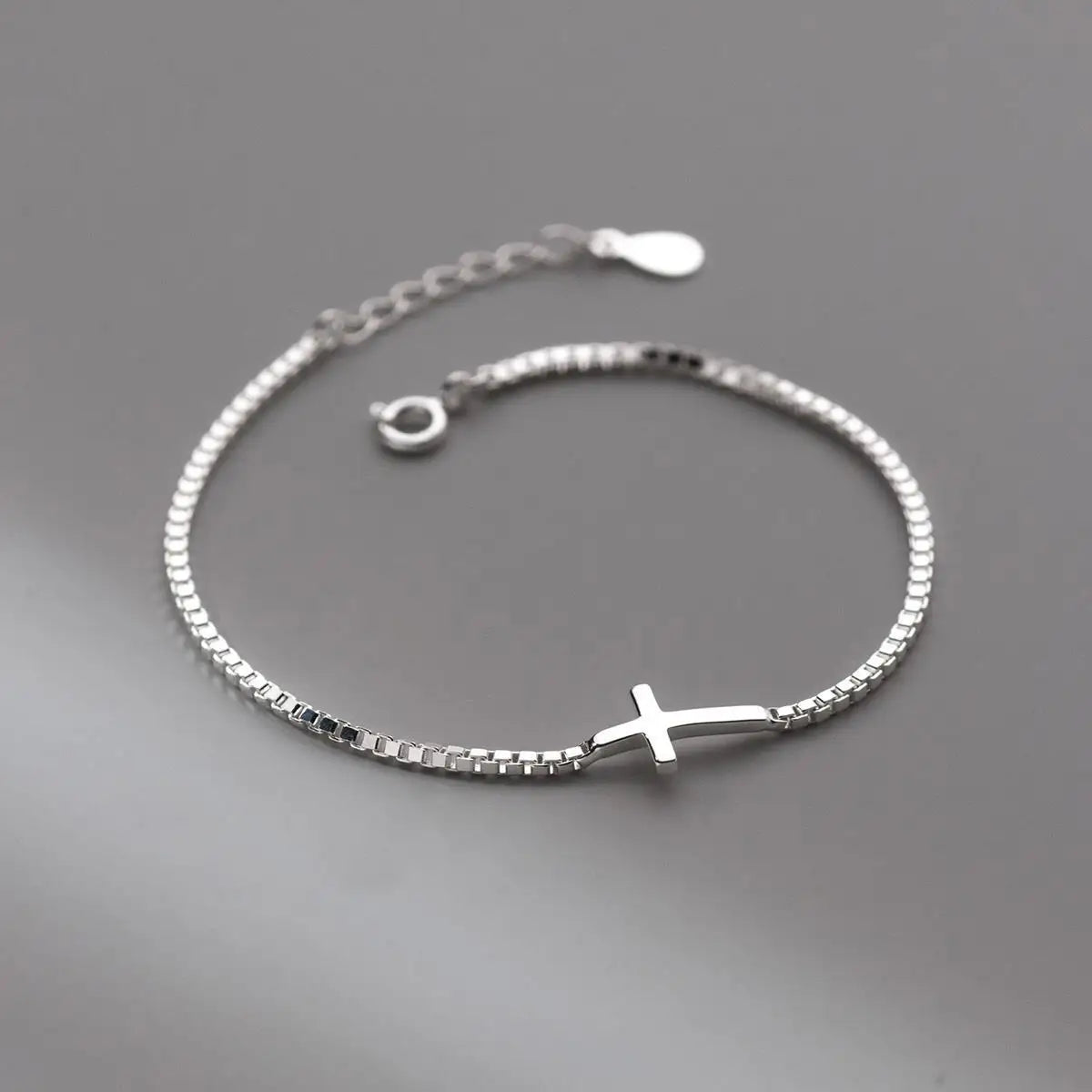 Bracelet croix argent