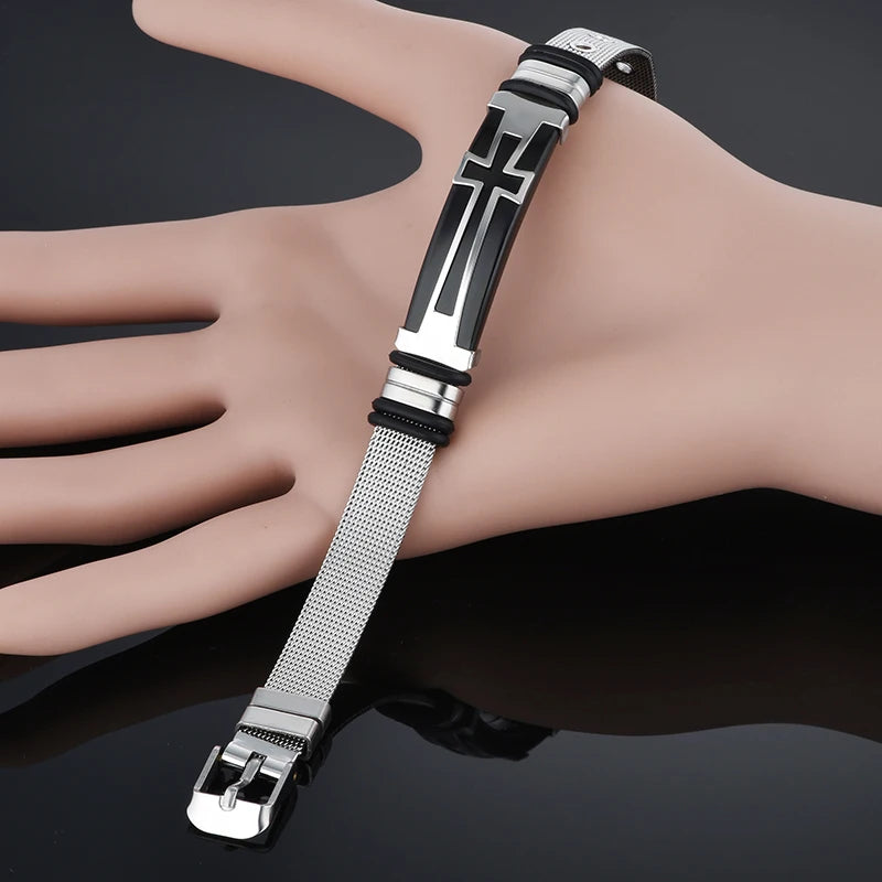 Bracelet croix homme