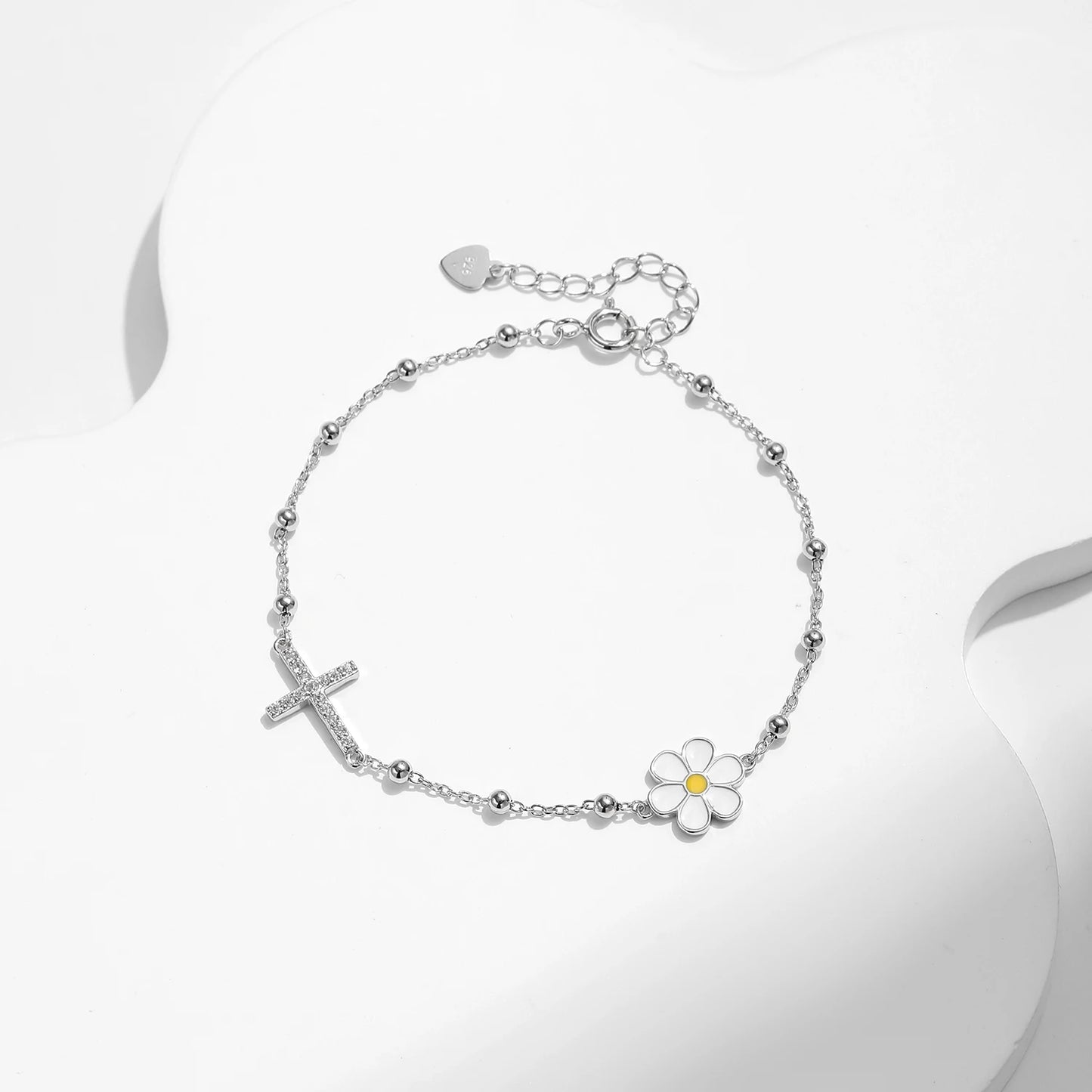 Bracelet croix argent