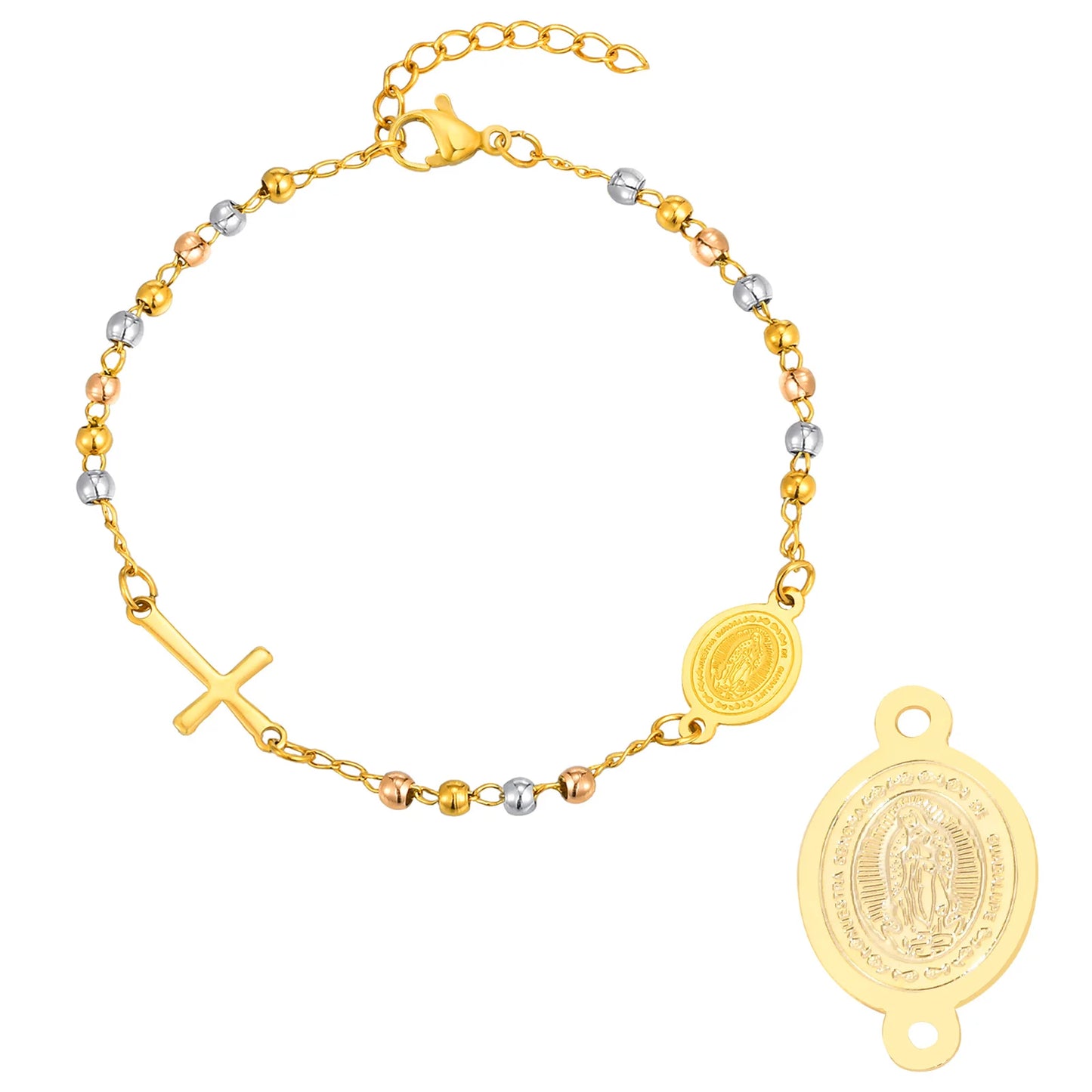 Bracelet croix chrétienne femme