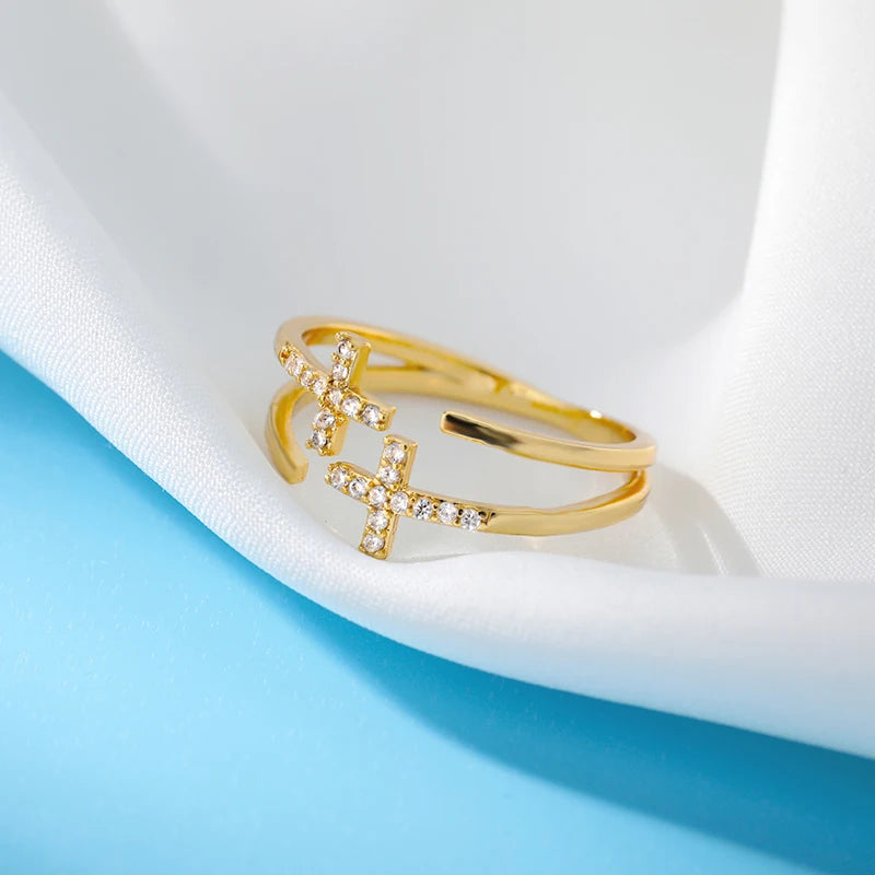 Bague croix chretienne