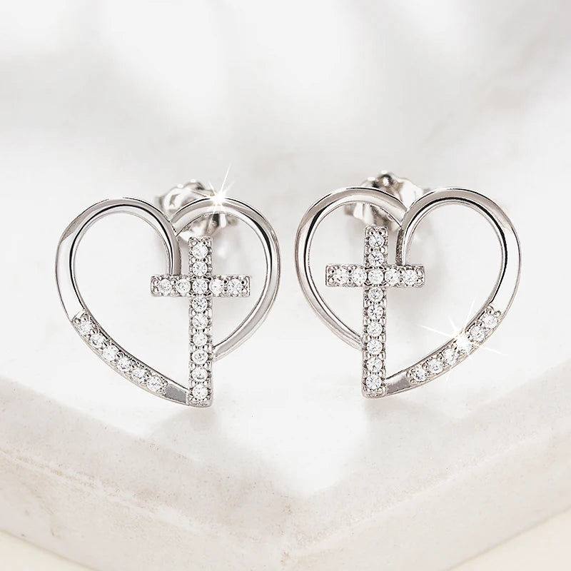 Boucle d’oreille croix