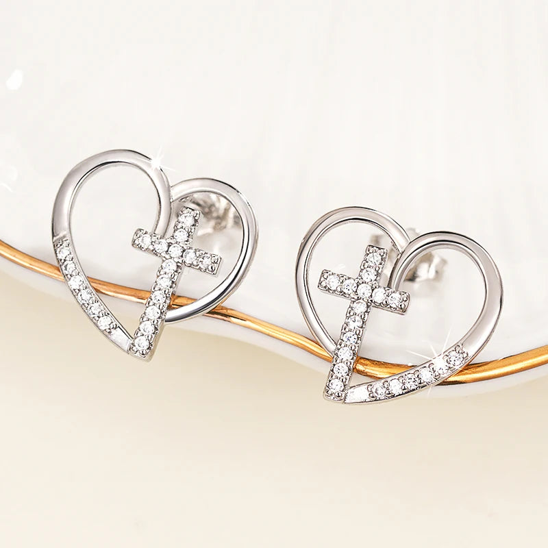 Boucle d’oreille croix