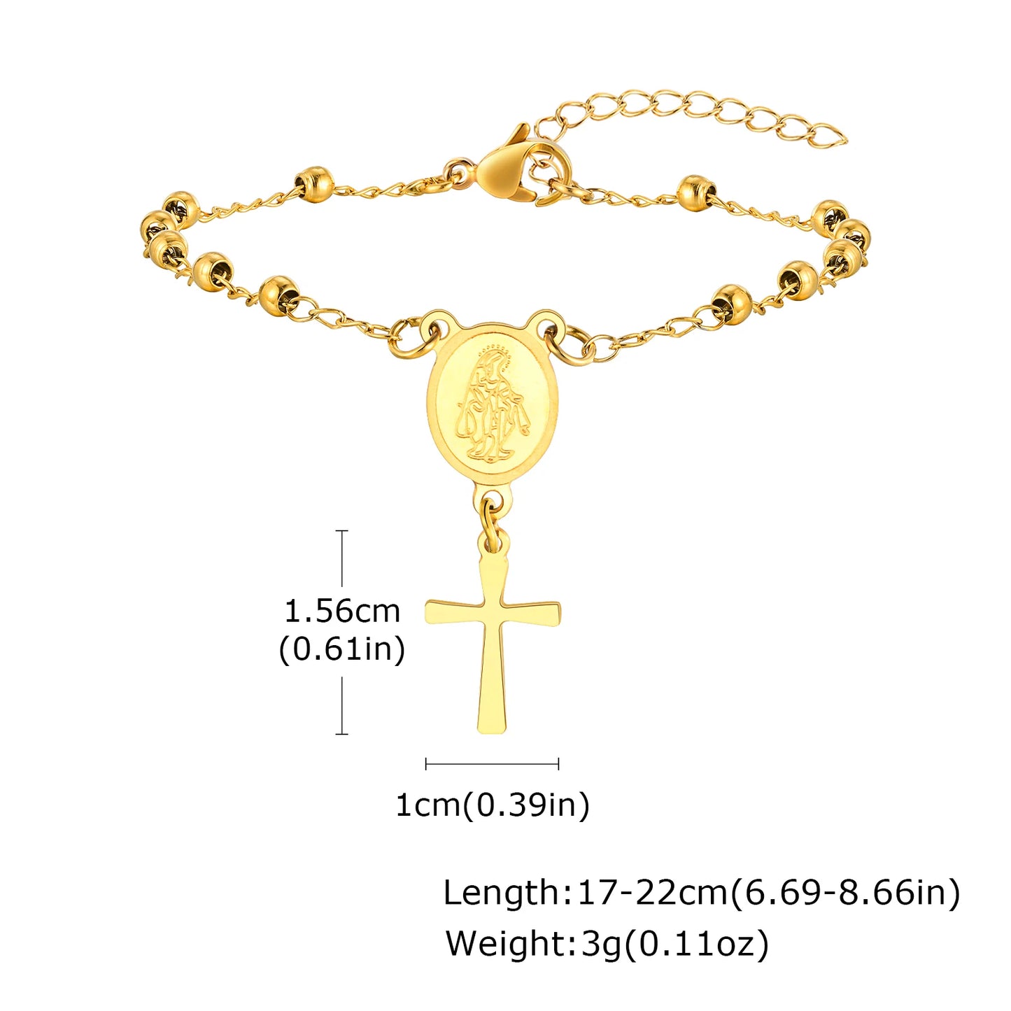 Bracelet croix chrétienne