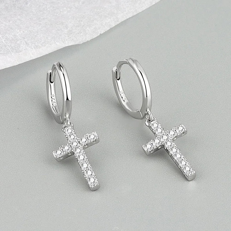 Boucle d’oreille croix