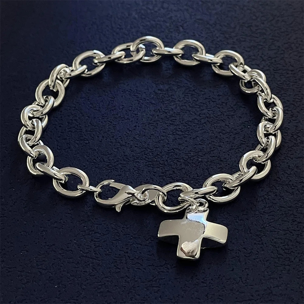 Bracelet croix argent