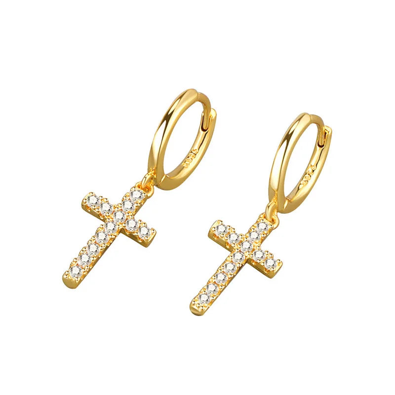 Boucle d’oreille croix