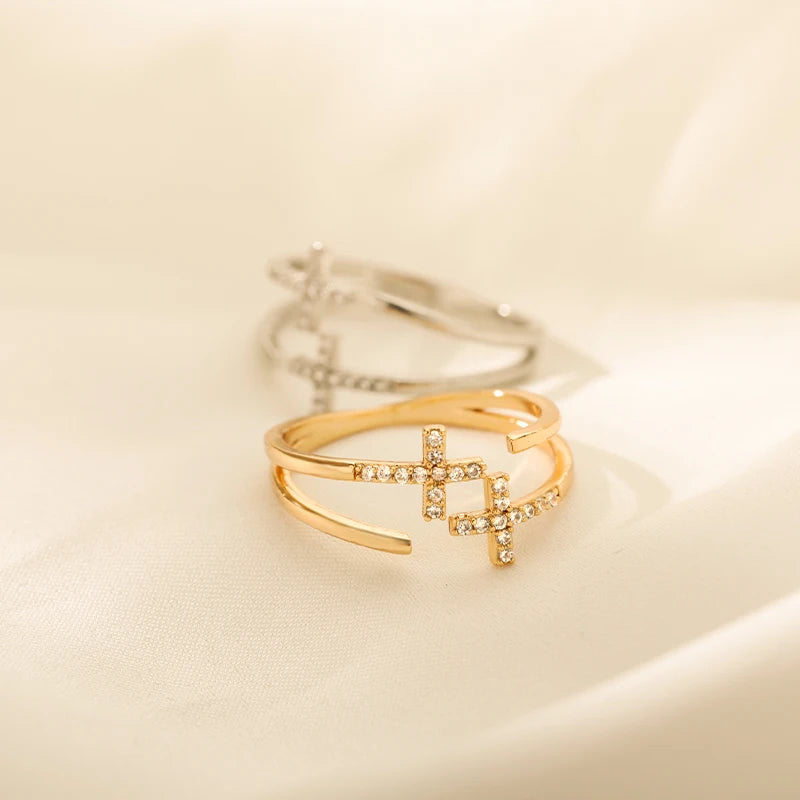 Bague croix chretienne