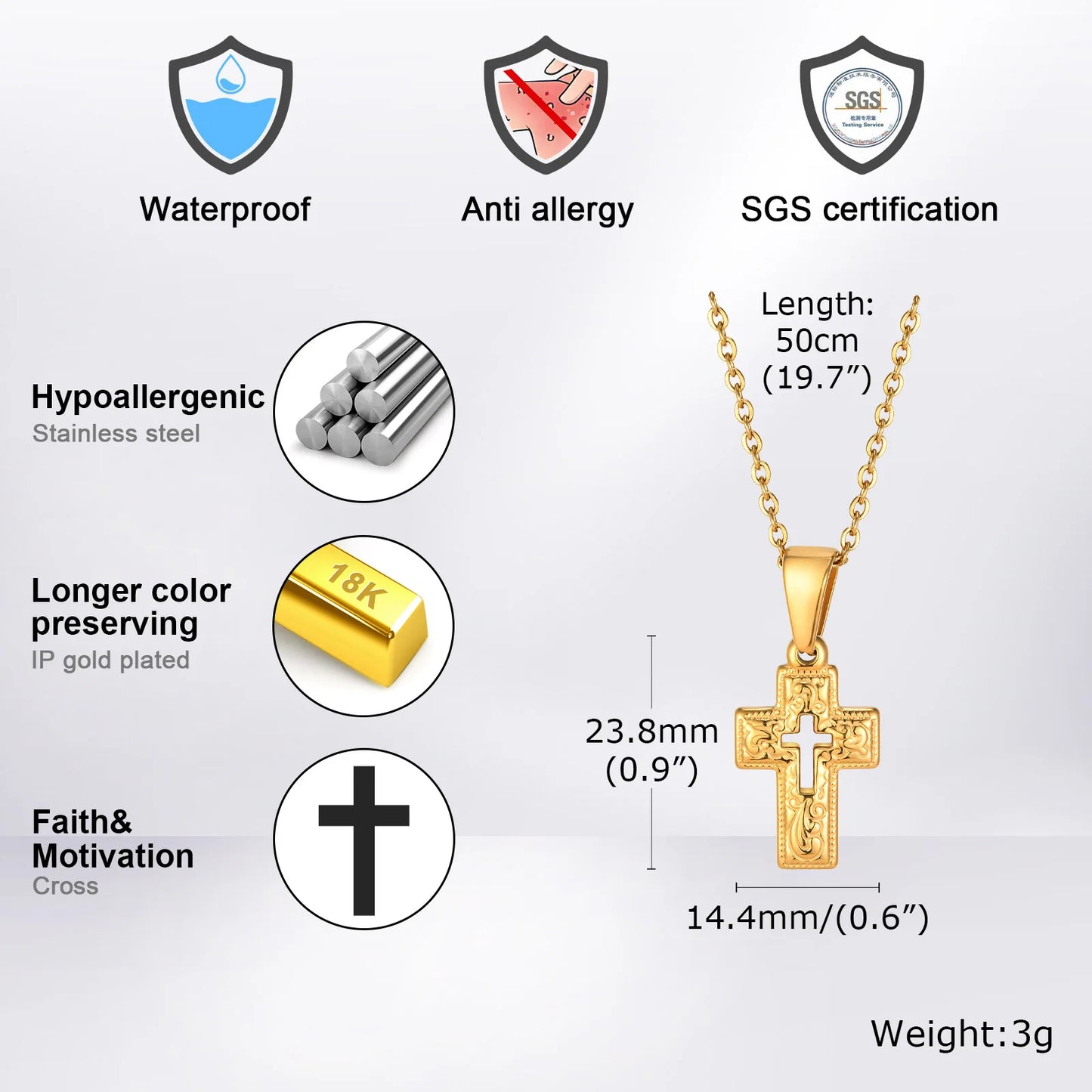 Collier croix