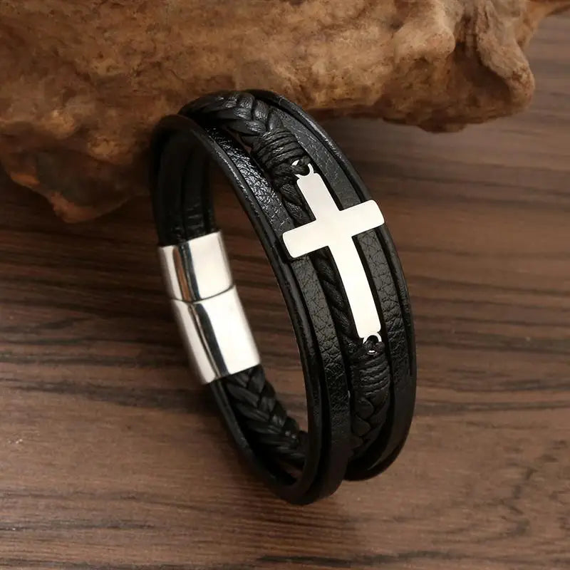 Bracelet croix homme