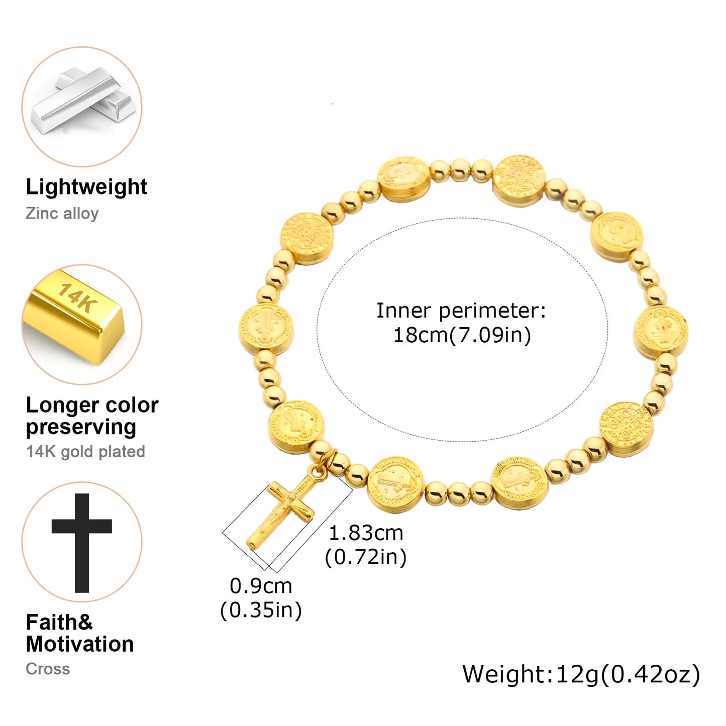 Bracelet croix femme