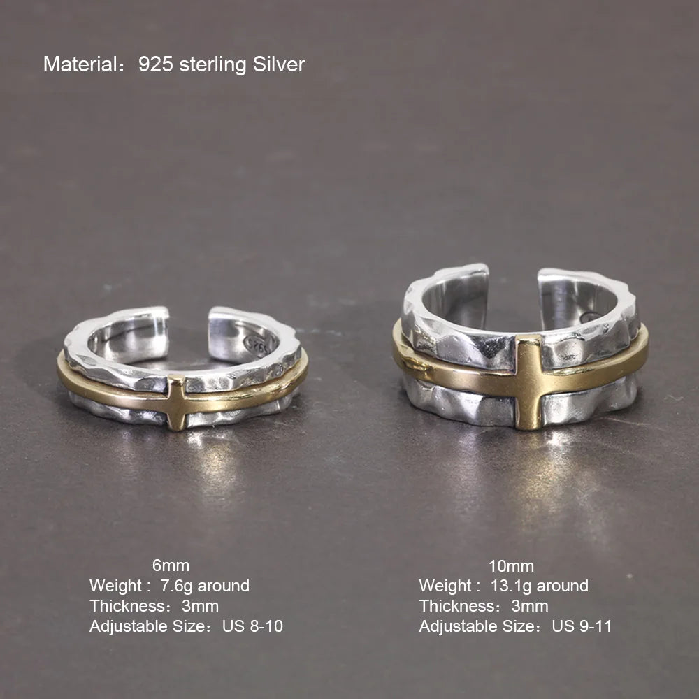 Bague argent croix