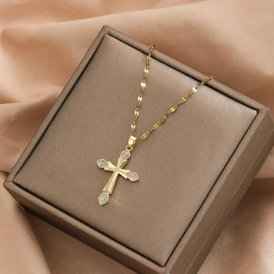 Collier croix femme