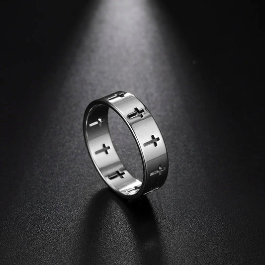 Bague croix chrétienne