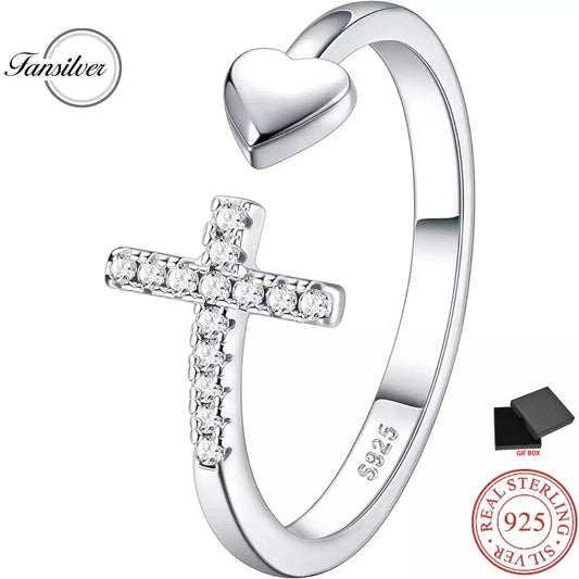 Bague croix femme