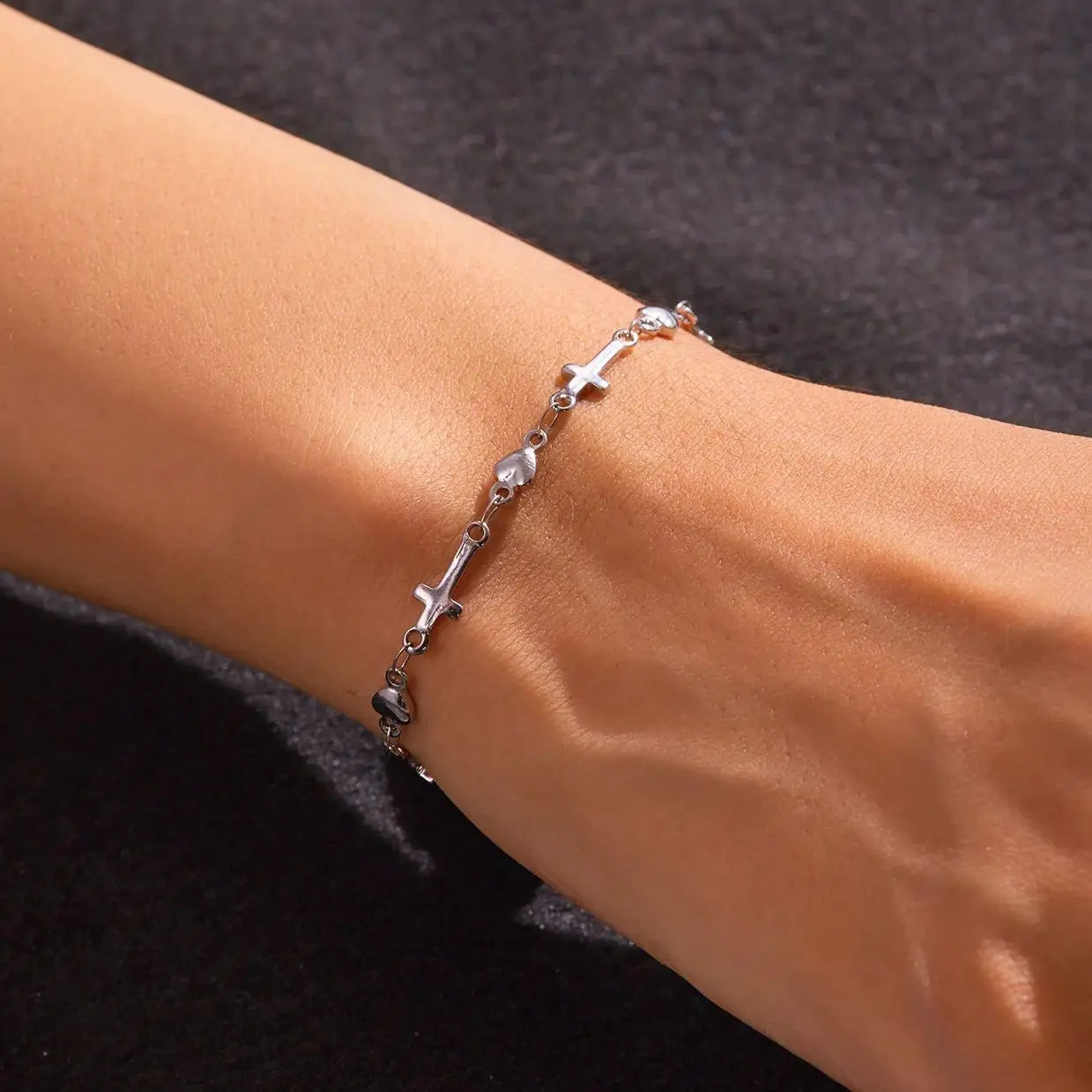 Bracelet croix femme