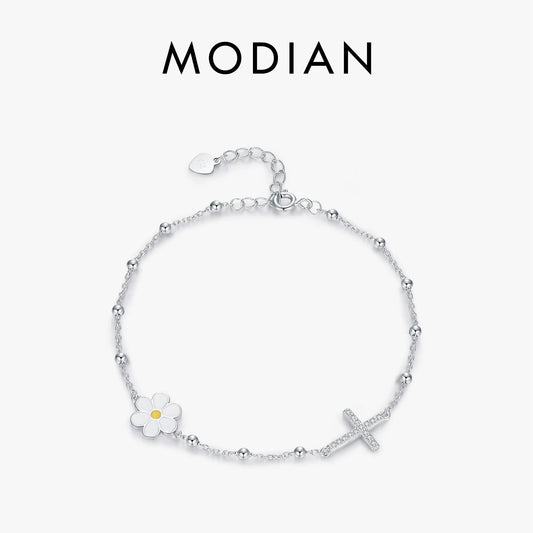 Bracelet croix argent