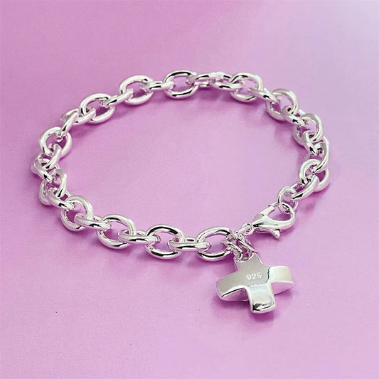 Bracelet croix argent