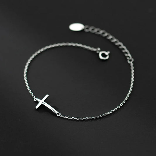 Bracelet croix argent