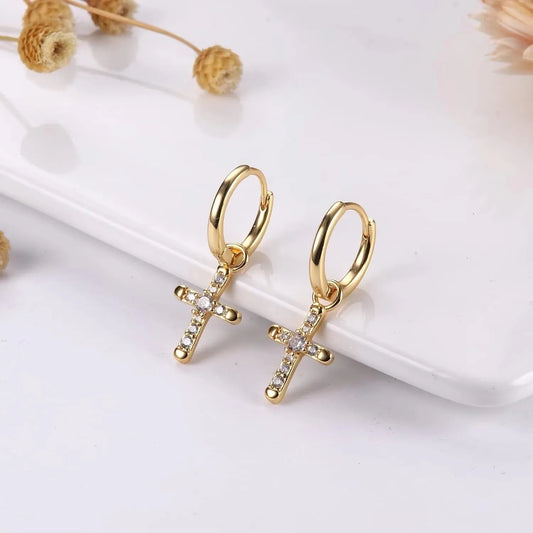 Boucle d’oreille croix