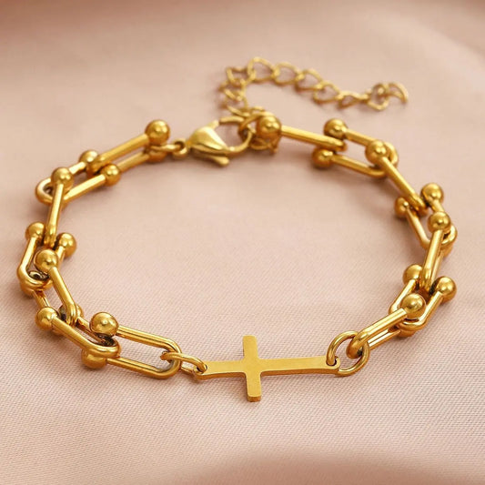 Bracelet croix femme