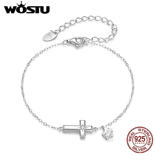 Bracelet croix argent