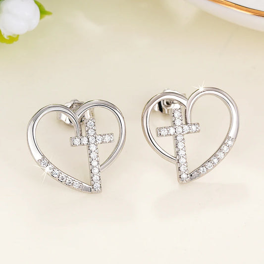 Boucle d’oreille croix