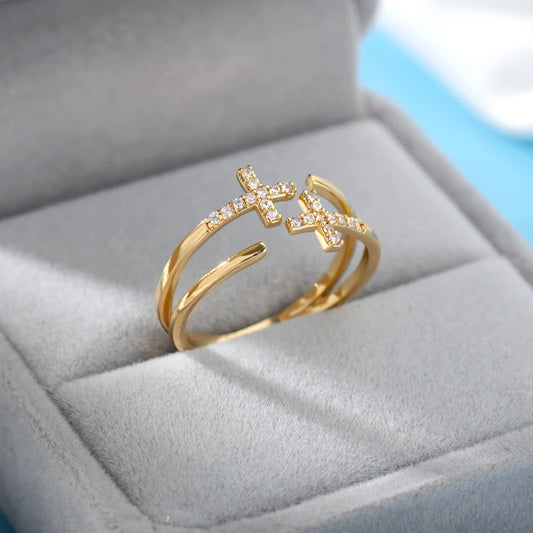 Bague croix chretienne