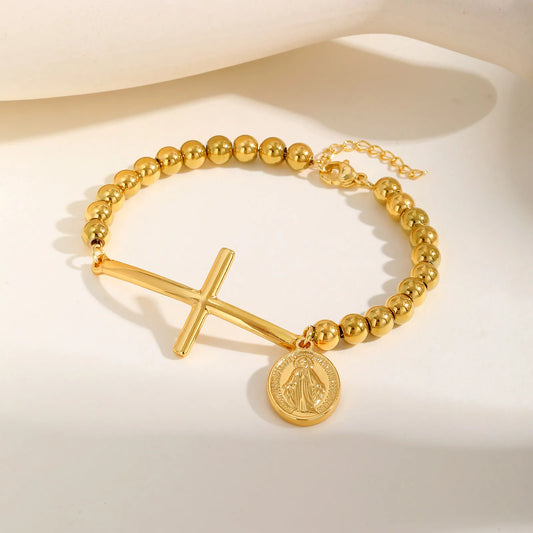Bracelet croix chrétienne femme