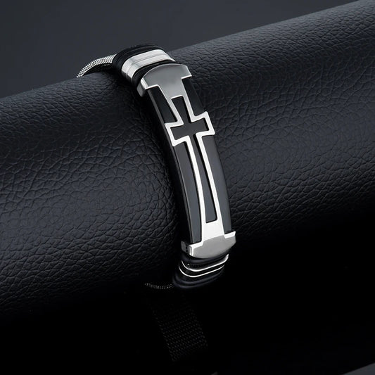 Bracelet croix homme
