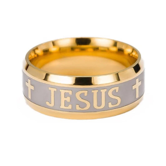 Bague croix homme