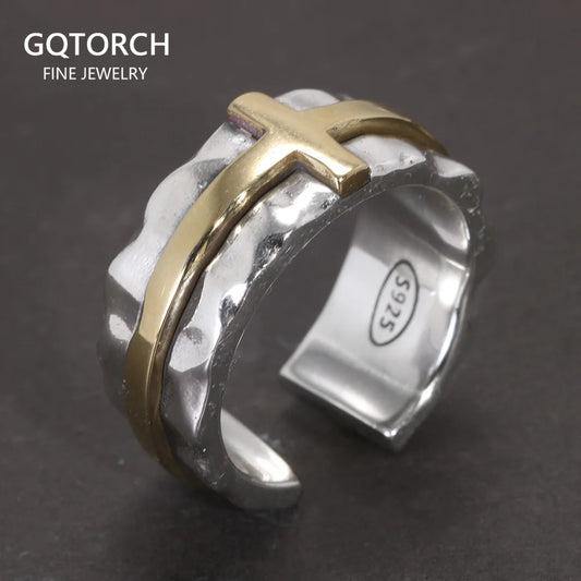 Bague argent croix