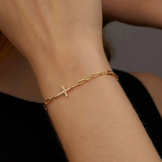 Bracelet croix femme