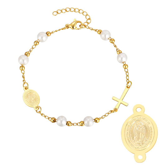 Bracelet croix chrétienne femme