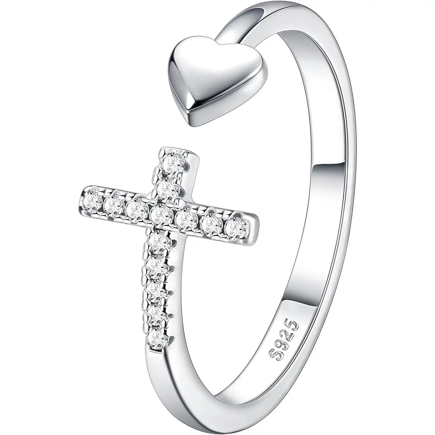 Bague croix femme