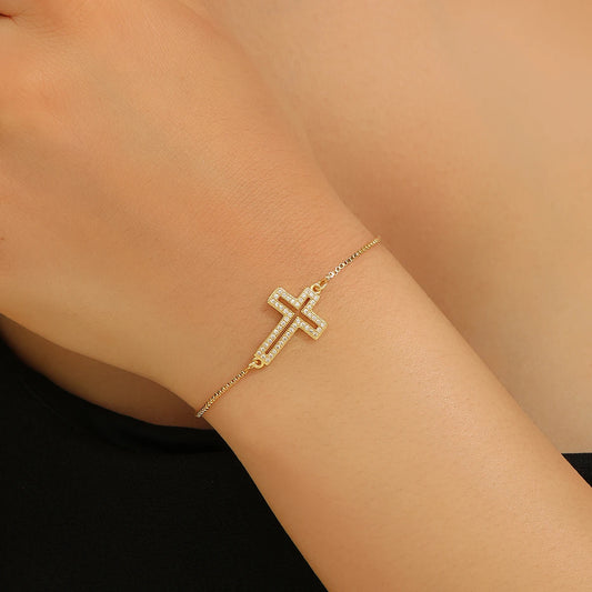 Bracelet croix femme