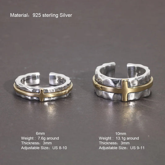 Bague argent croix